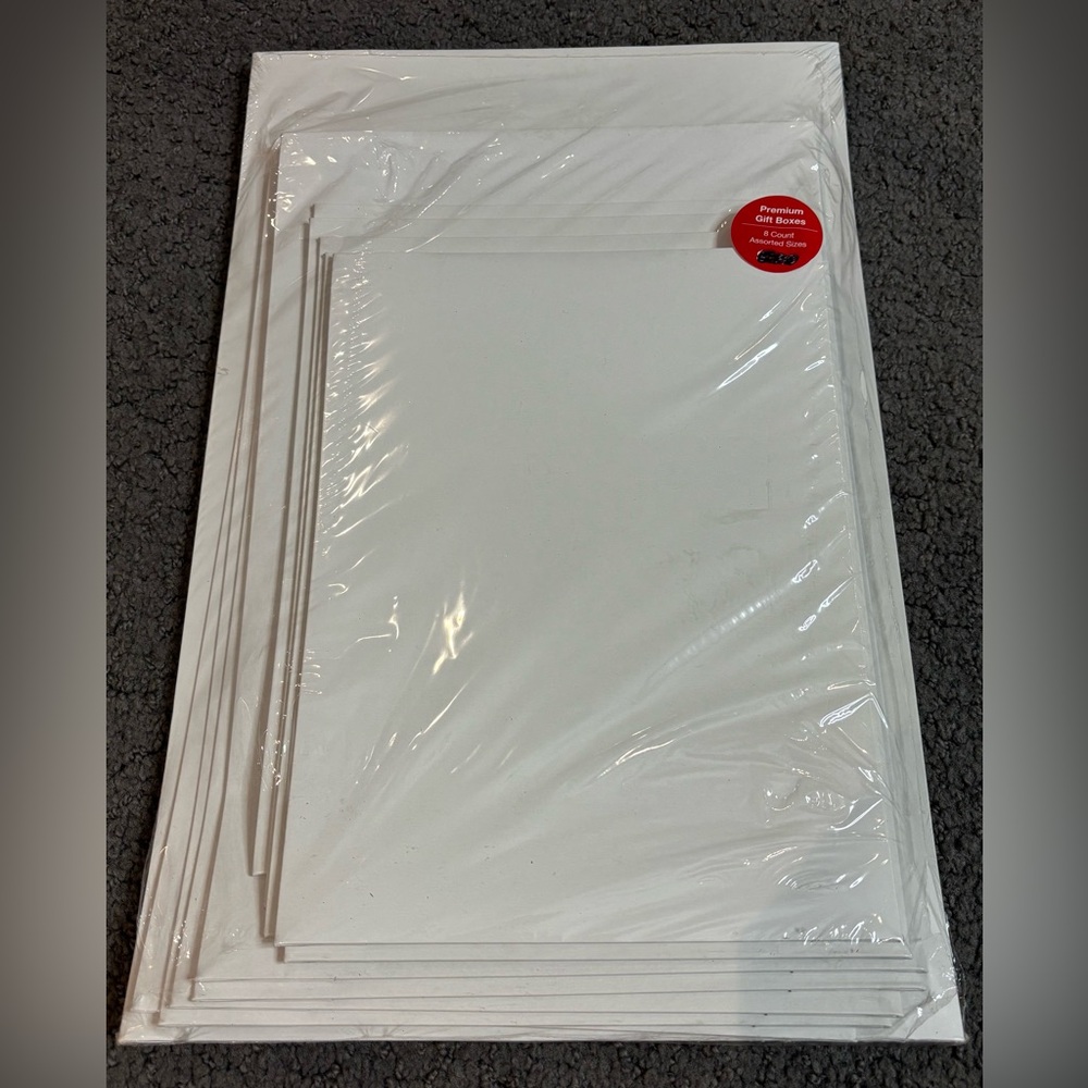 Design Focus Premium Gift Boxes 8Ct Plain White Heavy Weight Lingerie Robe Shirt